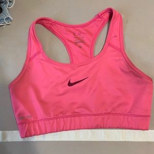 PINK NIKE SPORTS BRA